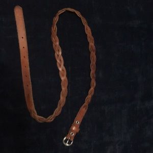 Brown leather belt